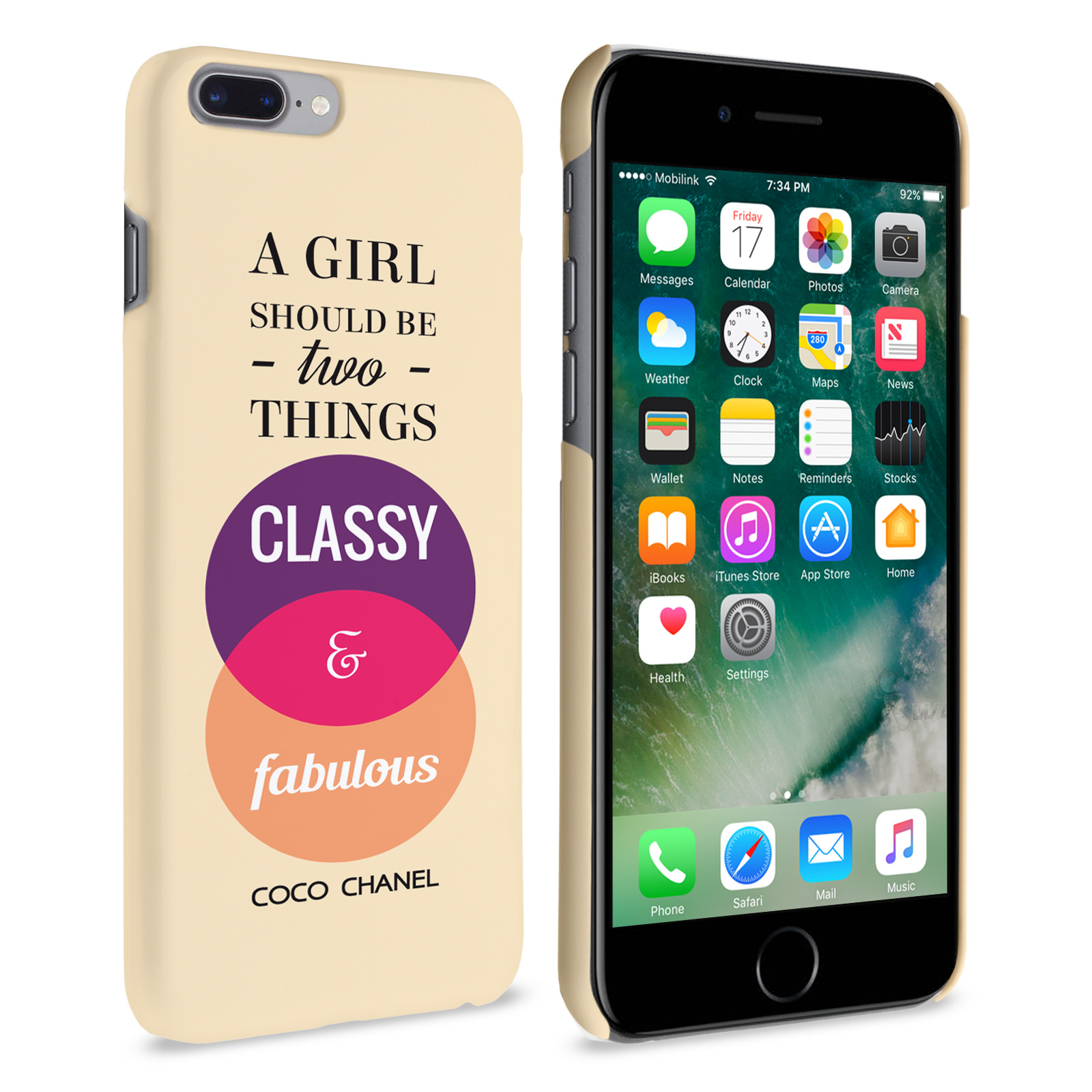 Caseflex iPhone 7 Plus Chanel Classy & Fabulous Quote Case | Mobile