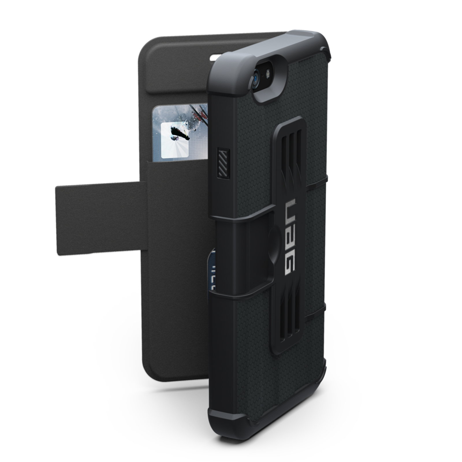 UAG iPhone 6 Plus and 6s Plus Folio Case - Scout - Black/Black