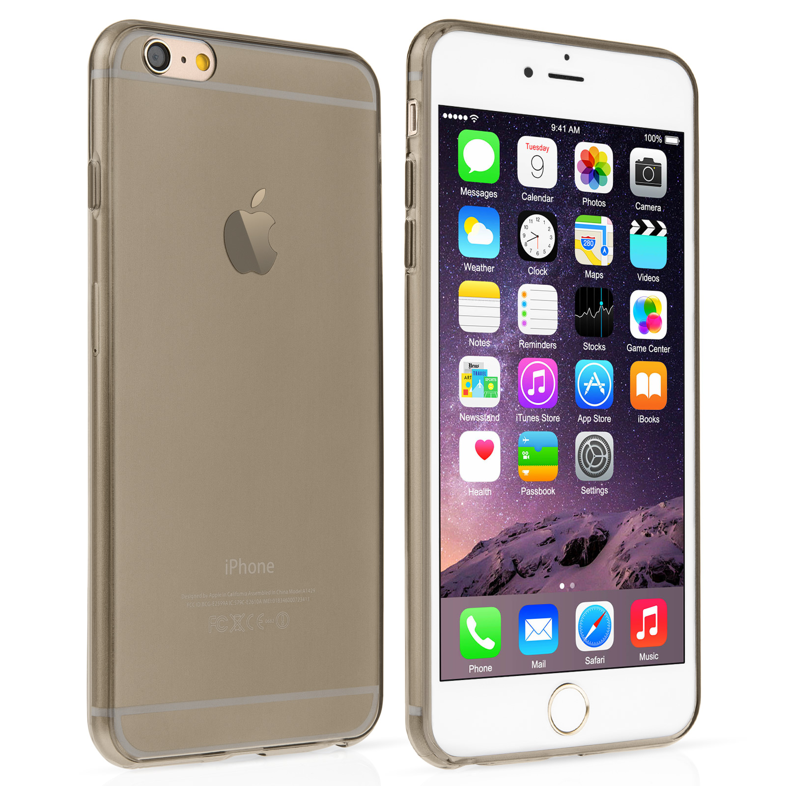 iPhone 6 Plus Ultra Thin Gel Case - Smoke Black