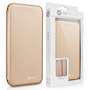 iPhone 6/6S Case, iPhone 6/6S Leather Case | Magnetic Close Clasp For Easy Call Answering | | Viewing Stand Function |  2 Card Slots - Gold