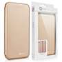 Caseflex iPhone 7 PU Leather Stand Wallet with Felt Lining/ID Slots - Gold