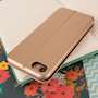 Caseflex iPhone 7 PU Leather Stand Wallet with Felt Lining/ID Slots - Gold