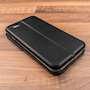 Apple iPhone 7 PU Leather Stand Wallet Felt Lining ID Slots - Black