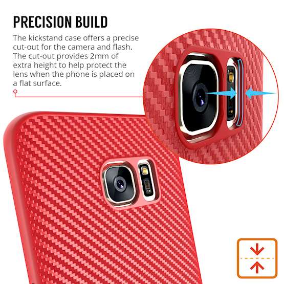 Samsung Galaxy S7 Edge Case, Carbon Fibre Textured Gel Cover