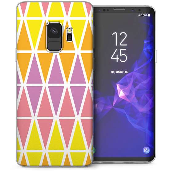 Samsung Galaxy S9 Pastel Triangle Pattern TPU Gel Case – Purple