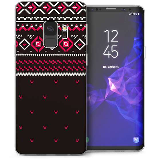 Samsung Galaxy S9 Fairisle Dots Jumper TPU Gel Case – Red