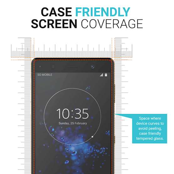 Sony Xperia XZ2 Premium Glass Screen Protector (Single) - Black Edge