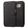 Caseflex Samsung Galaxy S7 Leather Effect Wallet Case - Black with Red Lining