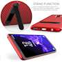 Caseflex Samsung Galaxy S9 Ultra Thin Slim Carbon Fibre TPU With Stand - Red