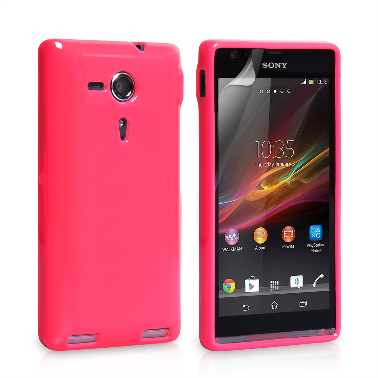 Plakken Illustreren ze YouSave Accessories Sony Xperia SP Silicone Gel Case - Pink