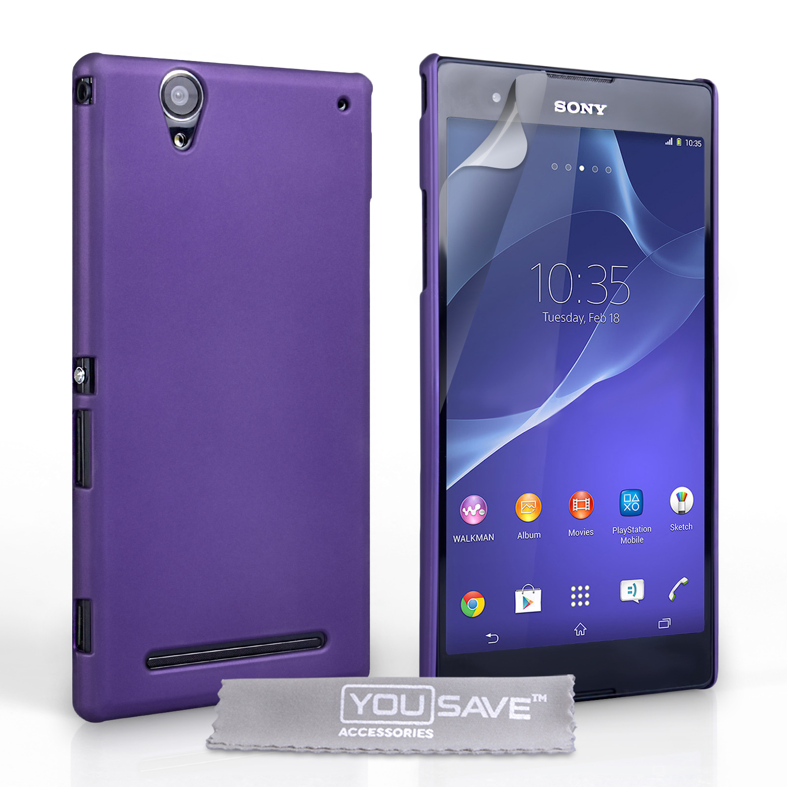 YouSave Sony Xperia T2 Ultra Hard Hybrid Case - Purple