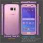 SAMSUNG GALAXY S6 FULL BODY 360 TPU GEL CASE  - PINK & PURPLE