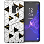 Samsung Galaxy S9 Marble Abstract Triangles TPU Gel Case - White