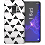 Samsung Galaxy S9 Marble Geometric Triangles TPU Gel Case - White